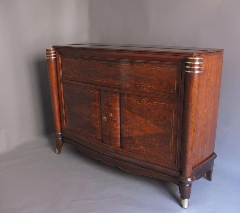 Fine French Art Deco Marquetry Bar by Segal In Good Condition In Long Island City, NY
