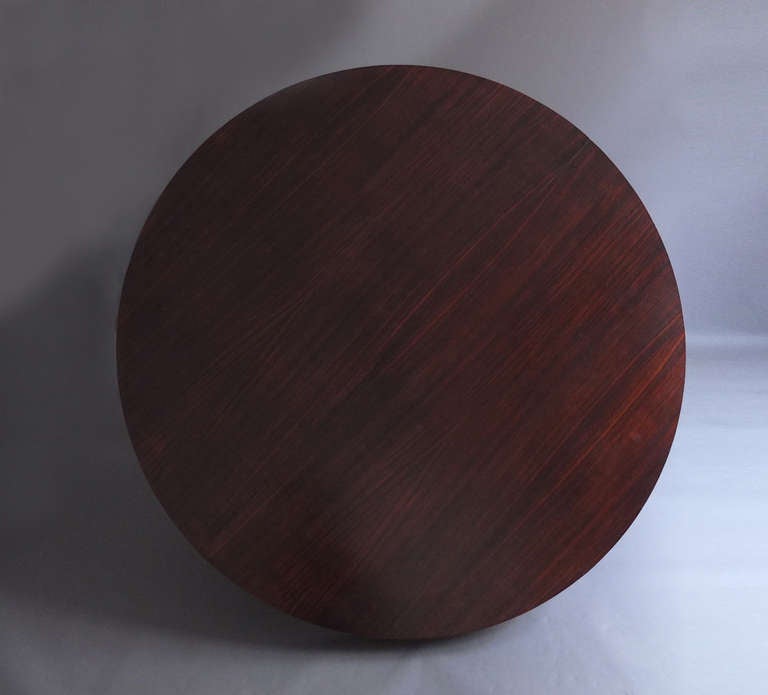 Fine French Art Deco Rosewood Round Dining or Center Table 2