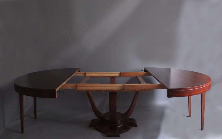 Fine French Art Deco Rosewood Round Dining or Center Table 5