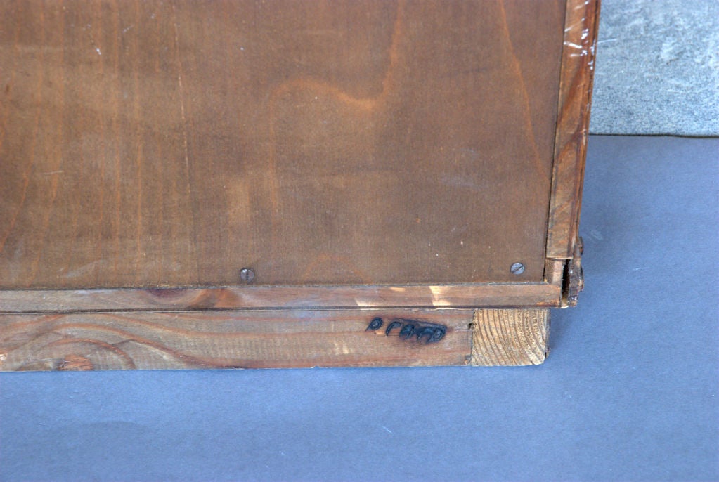 A Fine Spanish Bird's-Eye Maple and leather Cabinet. 2