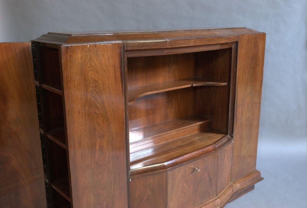 A Rare Fine French Art Deco Rosewood Collector Cabinet For Sale 3