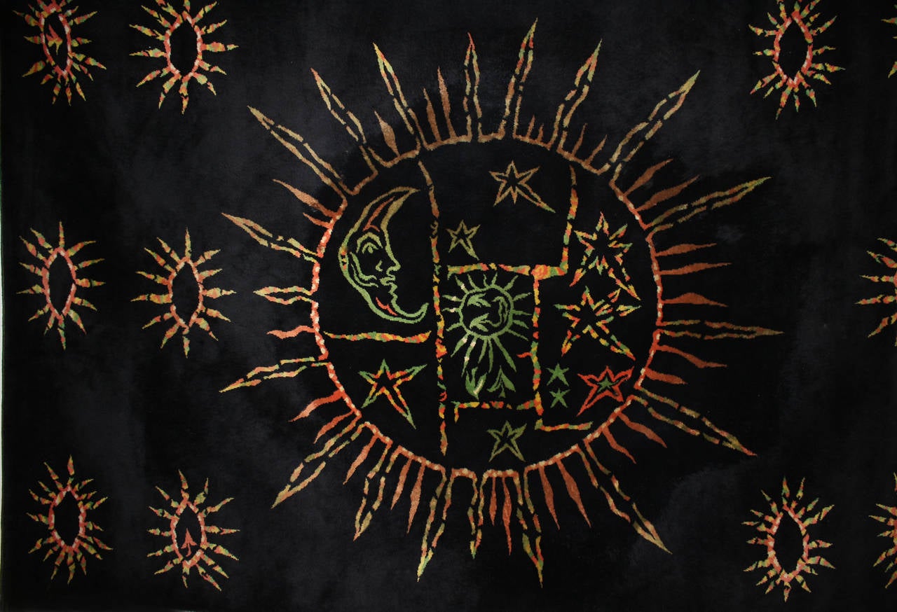 Mid-Century Modern Tapis français des années 1950 de Jean Lurcat