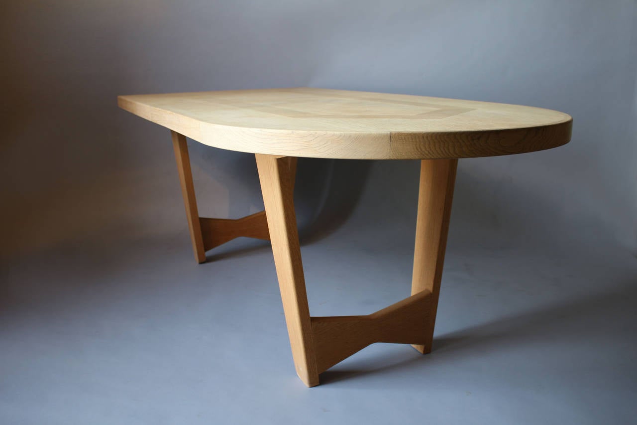 20th Century French Oak Dining Table by Guillerme et Chambron