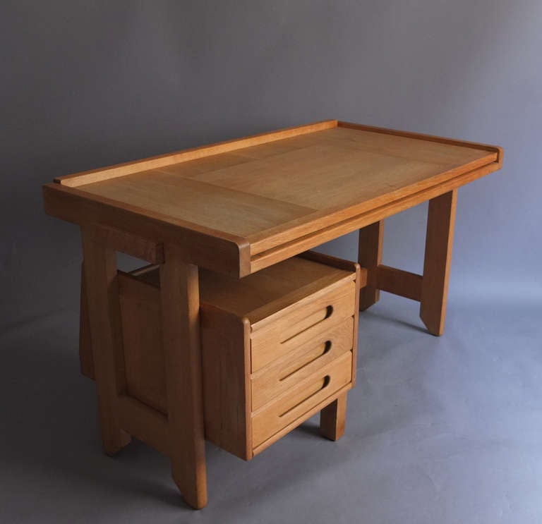 Mid-20th Century French 1950's Desk by Guillerme et Chambron