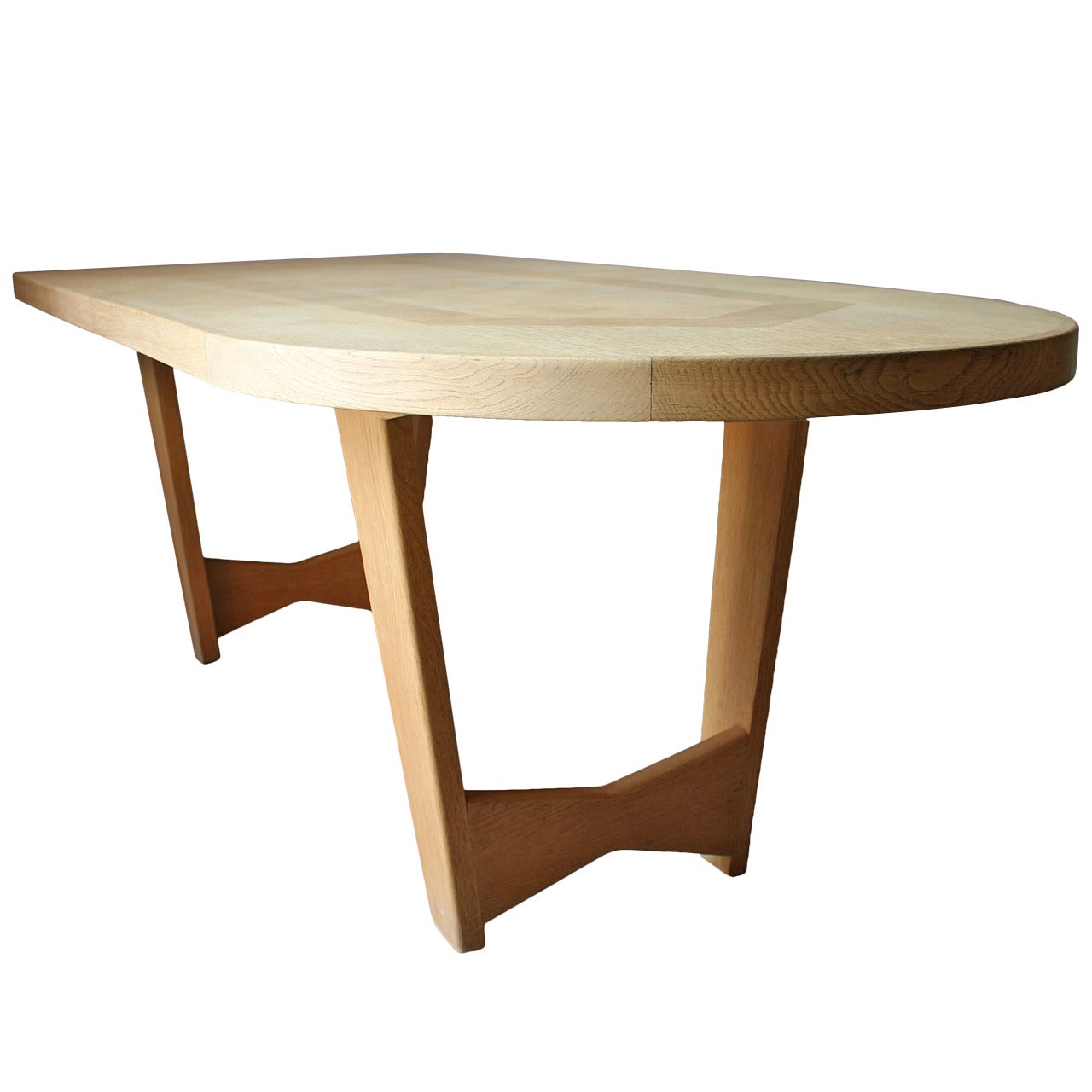 French Oak Dining Table by Guillerme et Chambron