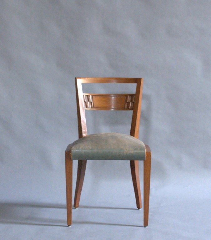 Set of Six French Art Deco Chairs In Good Condition In Long Island City, NY