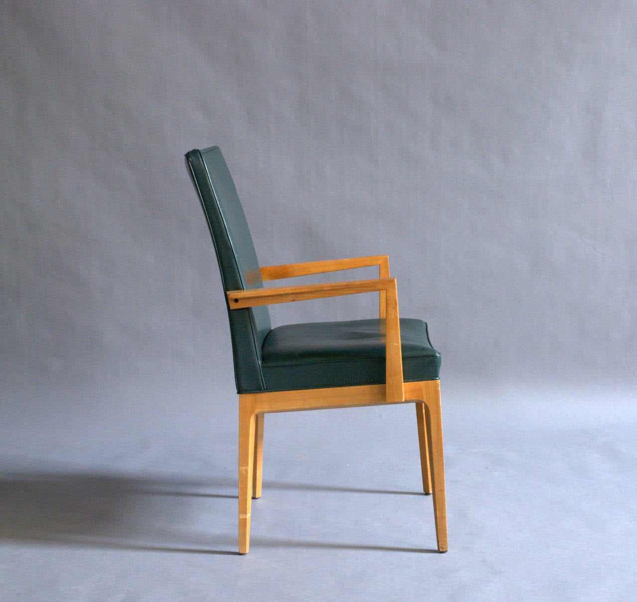 Faux Leather 4 French 1950s Armchairs