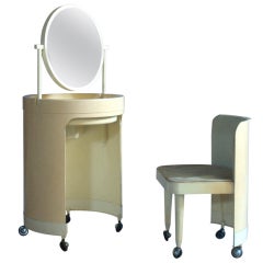 French, 1960s, Plastic Vanity and Chair 10