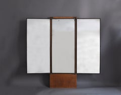 Vintage French Art Deco Dressing Triptych Mirror by Brot