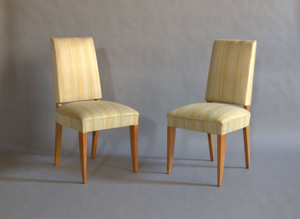 Set of Eight Art Deco Chairs by Pierre Bloch and Charles Dudouyt 2