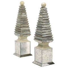 Samuel Marx Mirrored Tabletop Obelisks