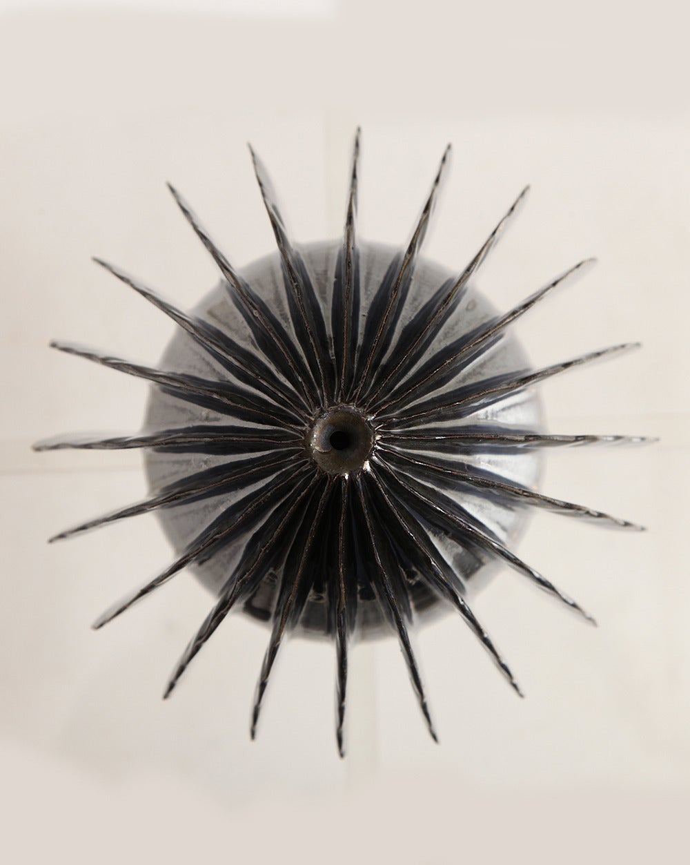 Bill Hudnut Ceramic Large Pod in Silver Metallic Lustreware Glaze