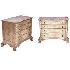 Large Pair of Silvered Chests of Drawers