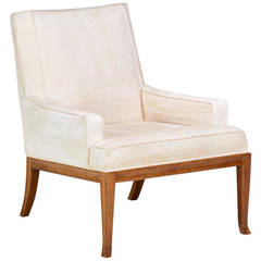 Rare T.H. Robsjohn-Gibbings Upholstered Lounge Chair for Baker Furniture