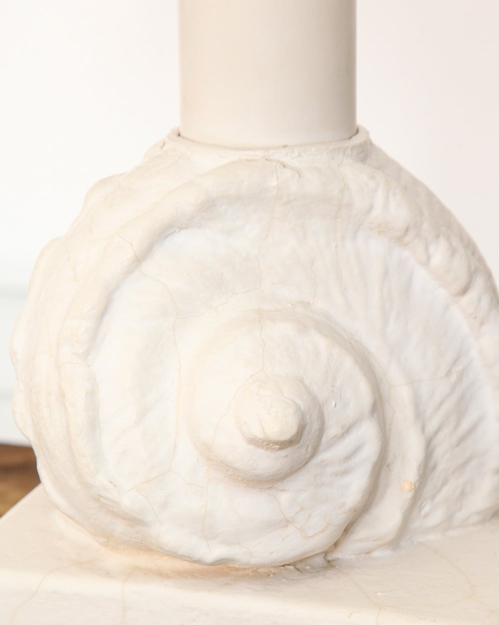 American Frances Elkins Plaster Snail Table Lamp