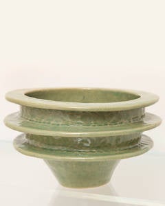 Paul Briggs "3 Ring Satellite Bowl" Hand-Pinched Ceramic Vessel