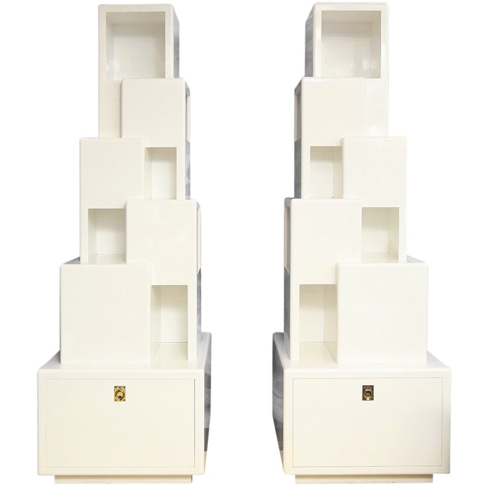Pair of Iconic John Dickinson Skyscraper Bookcases