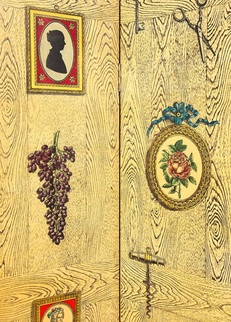 Piero Fornasetti Four-Panel Folding Screen In Excellent Condition In New York, NY