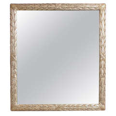 James Mont Bamboo Leaf Motif Wall Mirror