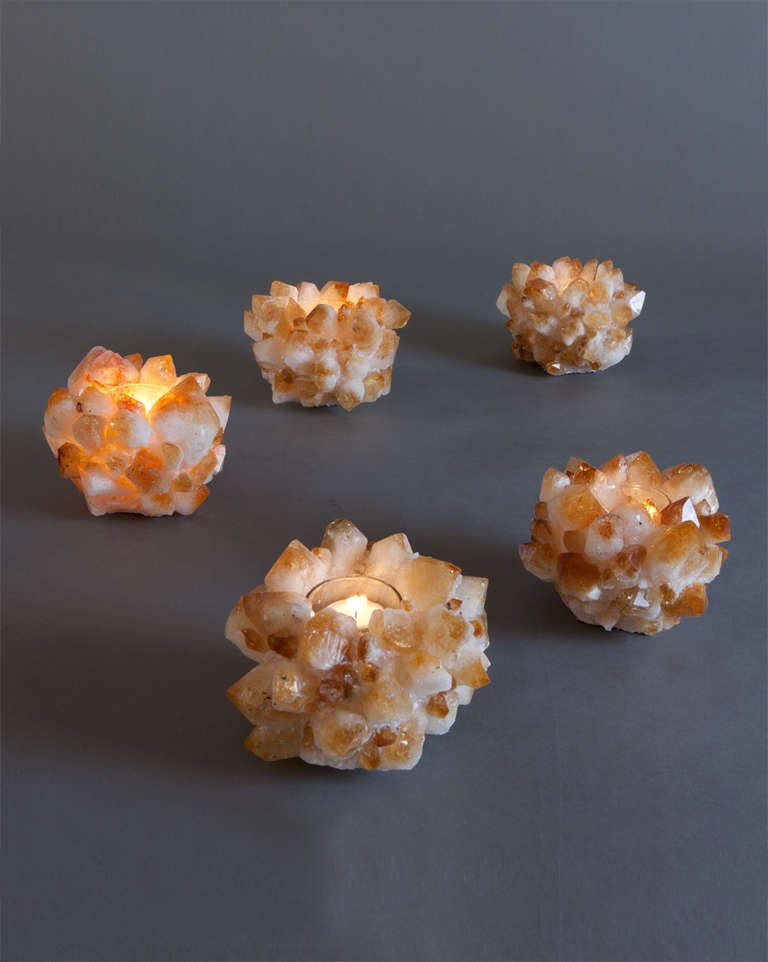 Liz O'Brien Rock Crystal Votives at 1stDibs