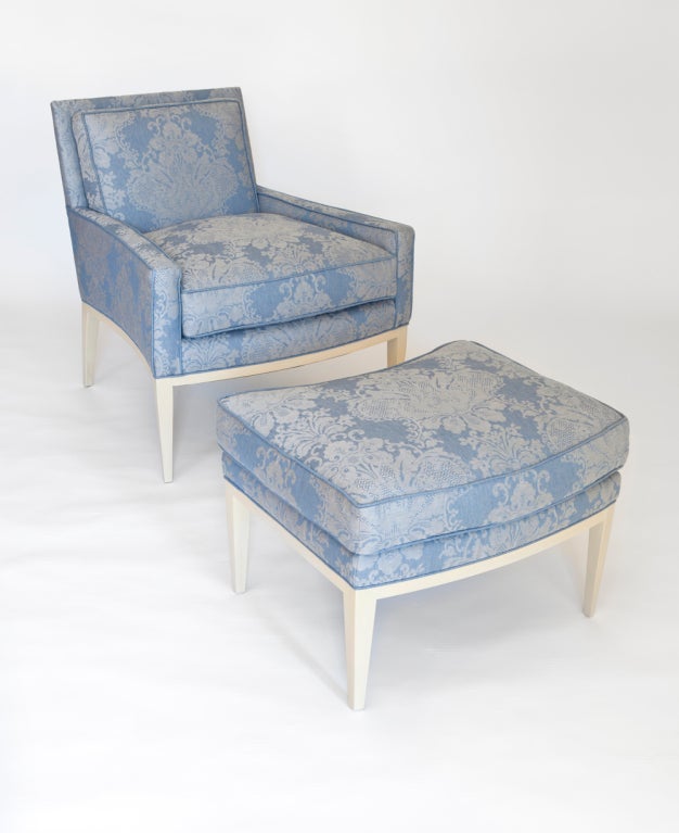 Liz O'Brien Editions Billy Chair and Ottoman In New Condition In New York, NY