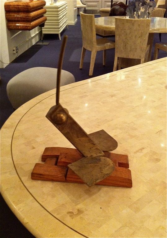 1950's Saul Berliner Bronze & Teak Sculpture