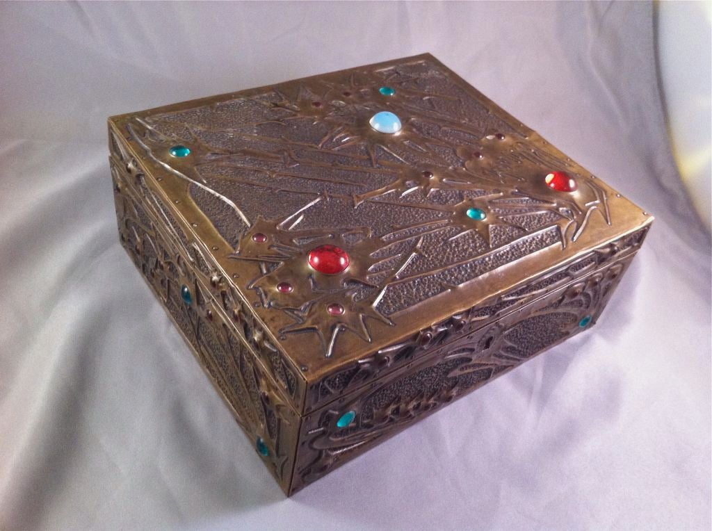 Repousse' Metal Box by Alfred Daguet