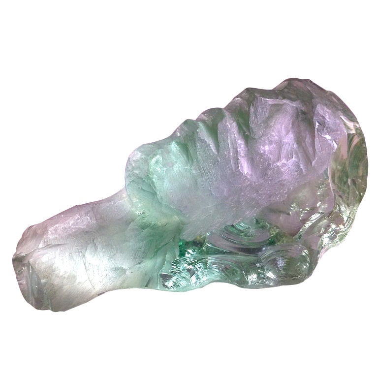Important Pascal Chiseled Glass Sculpture For Sale