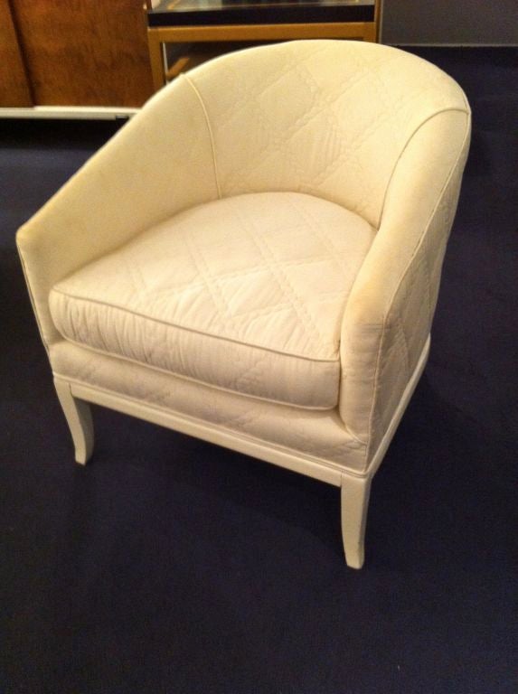 Tommi Parzinger 1950's Custom Curved Slipper Chair