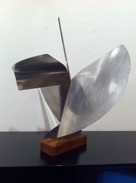 1950's Saul Berliner Bent Steel Abstract Sculpture