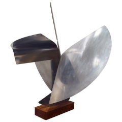1950's Saul Berliner Bent Steel Abstract Sculpture