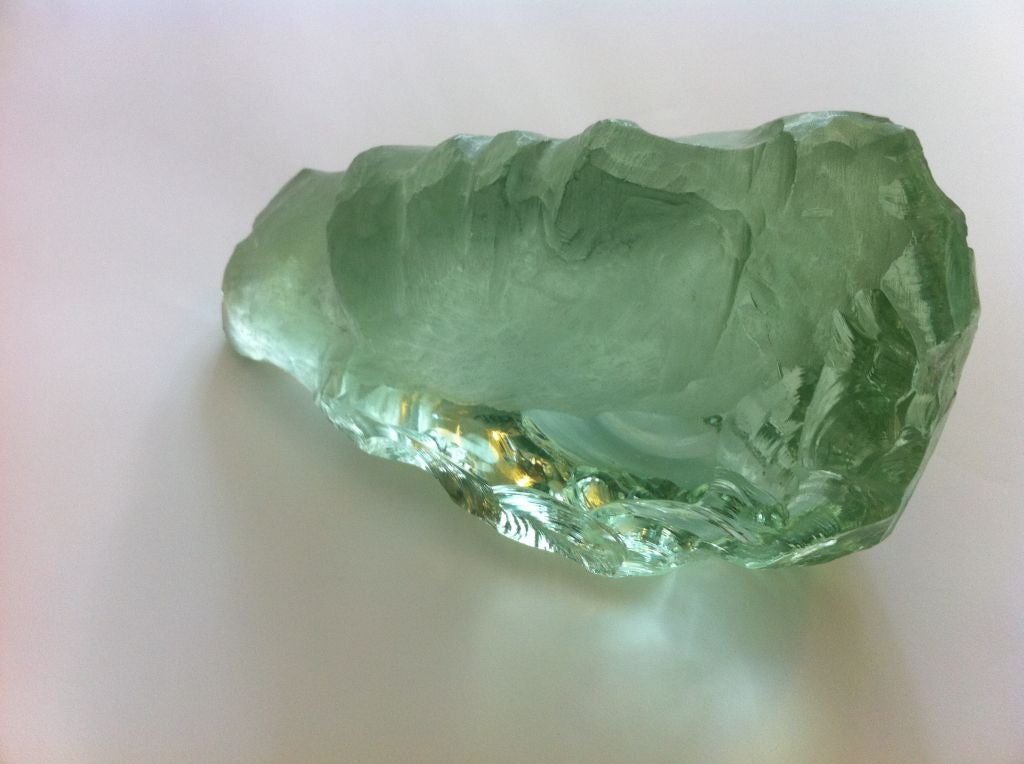 Rare Susanne Pascal Hand Chiseled Glass Sculpture
