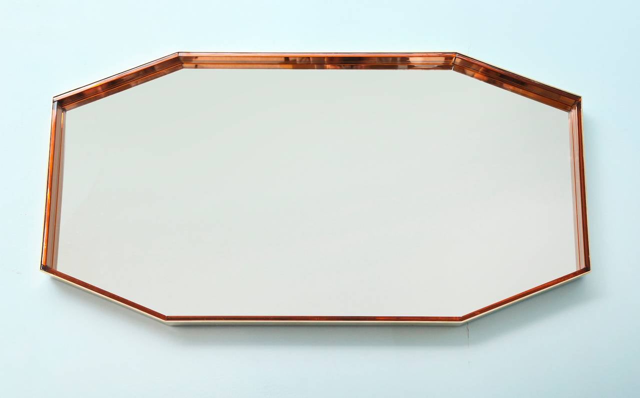 Octagonal Wall Mirror #2355 by Fontana Arte In Excellent Condition In New York, NY