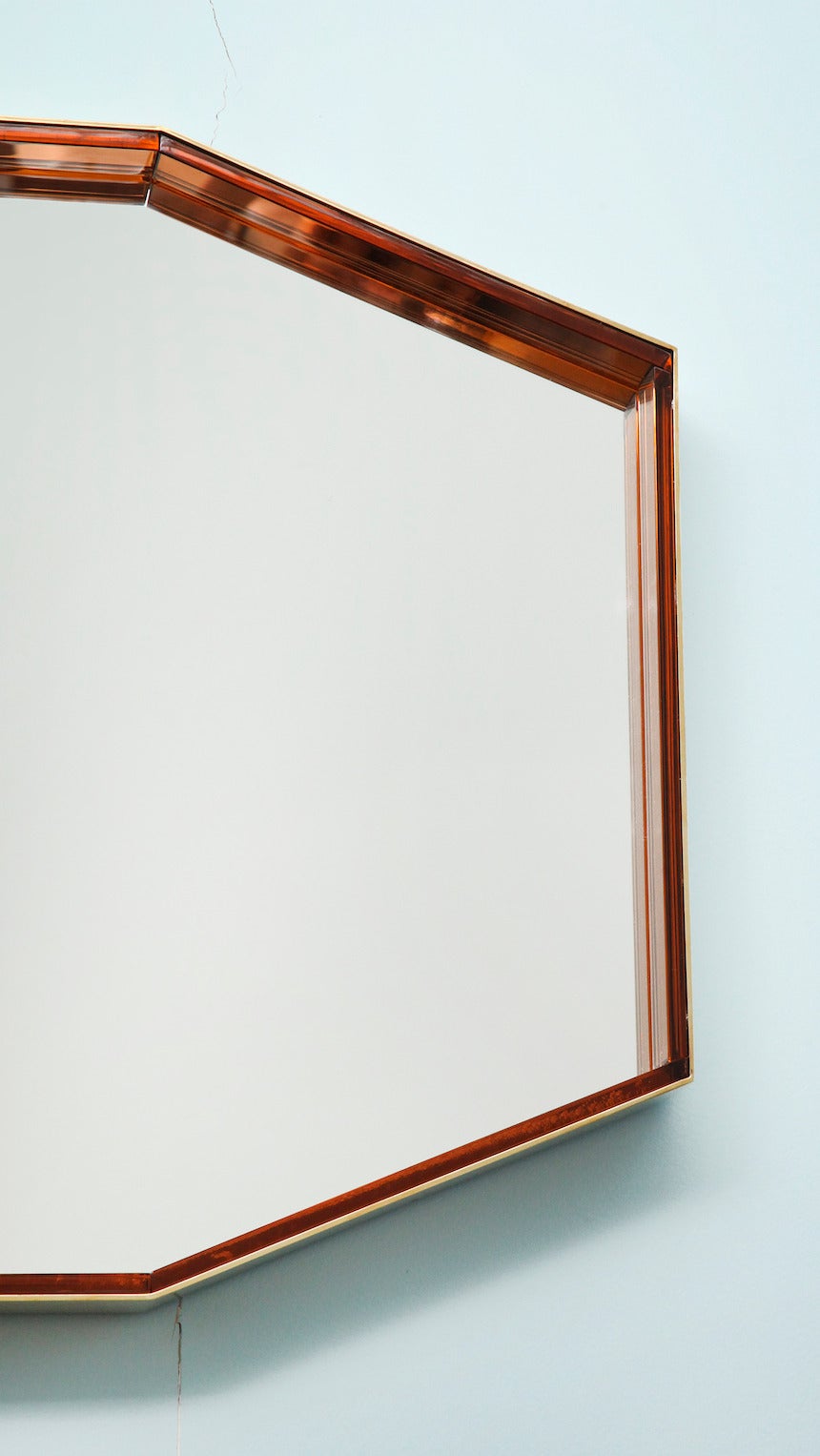 Mid-20th Century Octagonal Wall Mirror #2355 by Fontana Arte