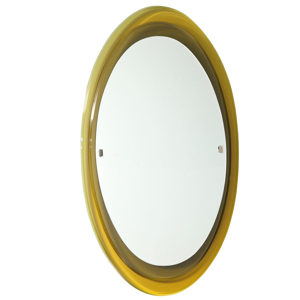 Multi-Level Oval Mirror by Fontana Arte