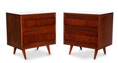 Retro Pair of 2-Drawer Bedside Tables