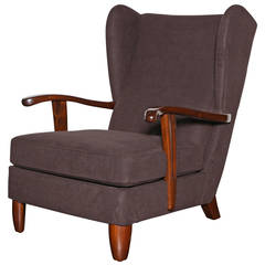 Rare Open-Arm Lounge Chair by Osvaldo Borsani