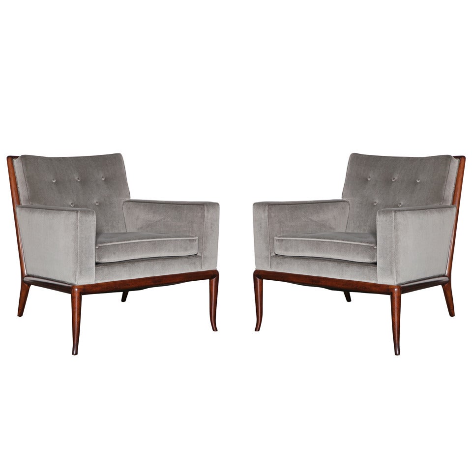Pair of WMP Lounge Chairs by T.H. Robsjohn-Gibbings for Widdicomb