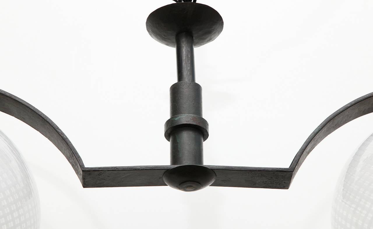 Mid-20th Century Two-Light Hanging Fixture by Mario Labò