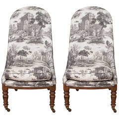 Pair of Regency Slipper Chairs 12
