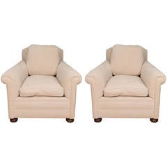 Pair of Howard's of London Upholstered Armchairs 10