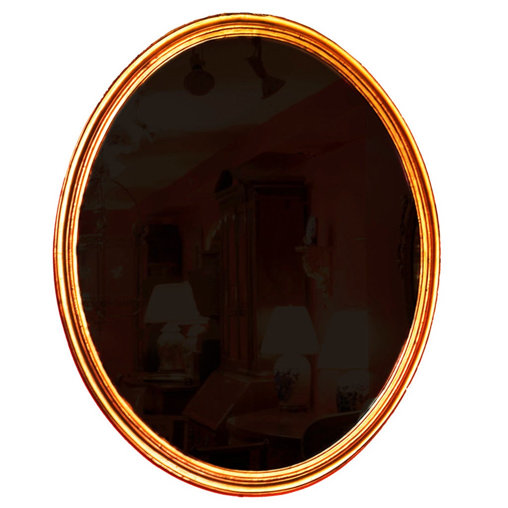 Oval Giltwood Regency Mirror
