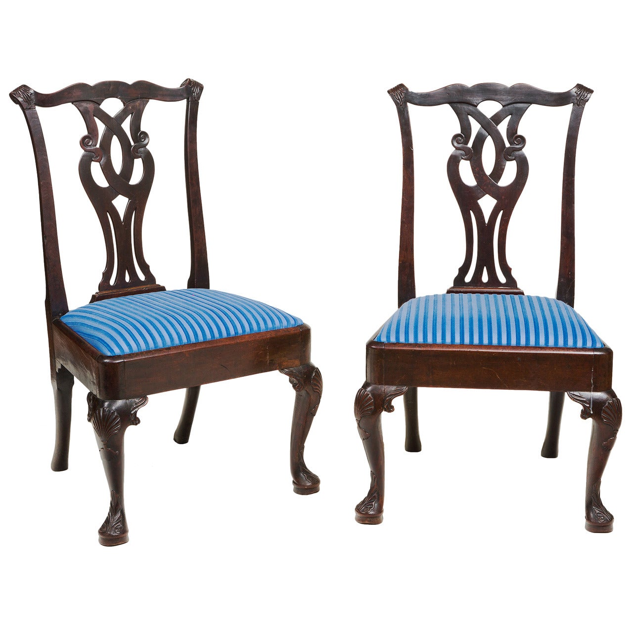 Pair of 18th Century Irish Side Chairs For Sale