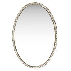 18th Century Irish Clear Glass Framed Oval Mirror