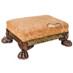 Antique Regency Style Decorative Mahogany Foot Stool