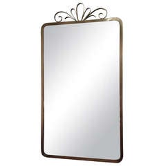 Brass Edged Mirror, Sweden, circa 1940 3