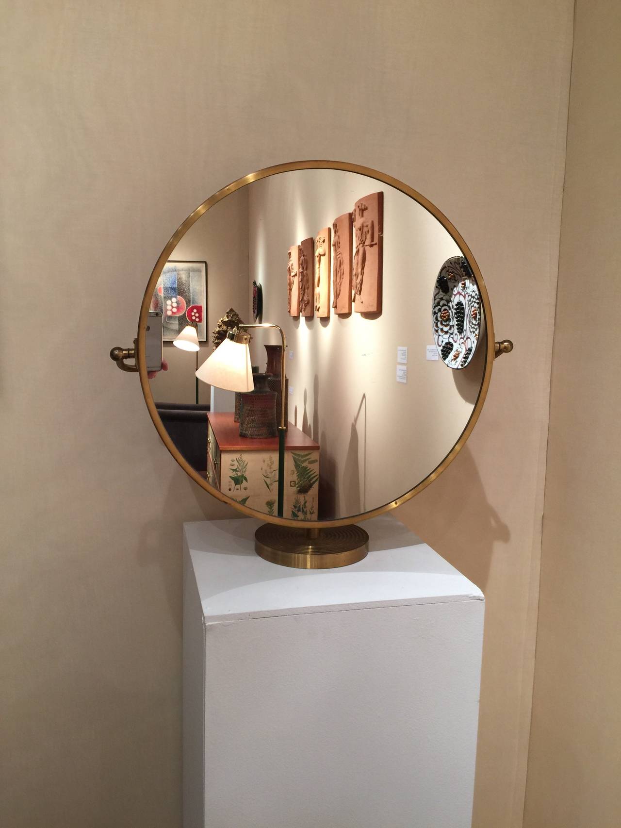Large Table or Vanity Mirror by Josef Frank For Sale at 1stDibs