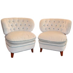 Pair of slipper chairs by otto Schulz