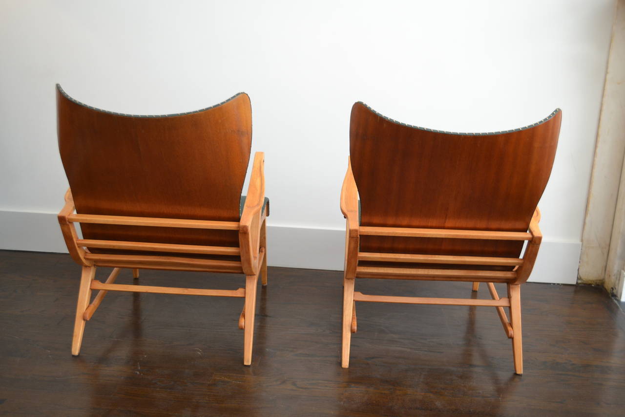 Pair of Lounge Chairs by Axel Larsson In Excellent Condition In New York, NY