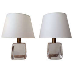 Pair of Glass lamps by Josef Frank